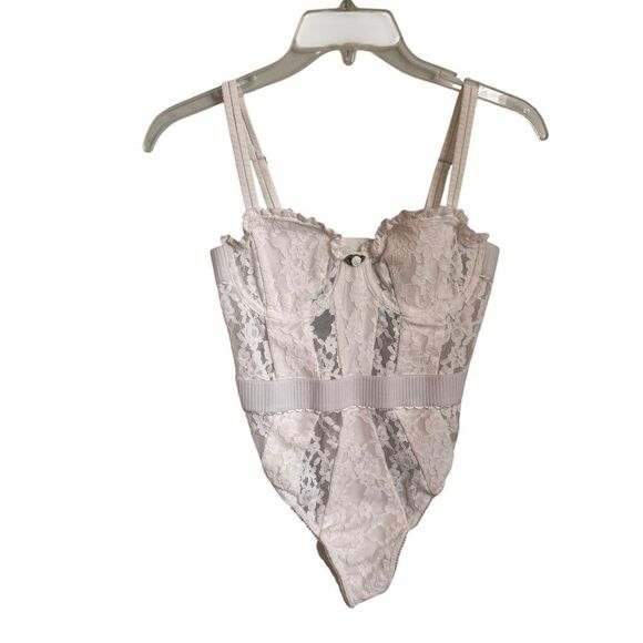 For LOVE & LEMONS Lou White Lace Bodysuit Small - Picture 3 of 7